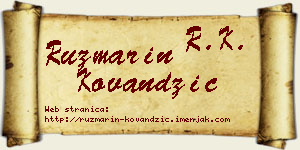 Ruzmarin Kovandžić vizit kartica